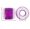 Essentials By Leisure Arts Bead Preciosa Rola 7.7mm Translucent Crystal Neon Purple 10gm