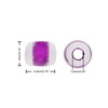 Essentials By Leisure Arts Bead Preciosa Rola 4.5mm Translucent Crystal Neon Purple 10gm