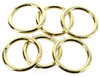 Essentials By Leisure Arts Metal Ring 1" Brass 6pc