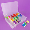 Essentials By Leisure Arts Floss Organizer 17 Compartments 50 Bobbins