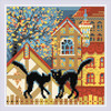 Riolis Diamond Mosaic Kit 7.75"x 7.75" City & Cats Autumn