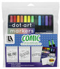 Leisure Arts Dot Art Card & Envelope 5"x 7" Comic Set With Markers 36pc