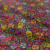 Camelot Cotton Fabrics Precut 2yd Sugar Skulls Black