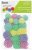 Essentials By Leisure Arts Pom Pom Assorted Sizes Yarn Pastel 20pc