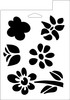 Essentials By Leisure Arts Stencil Flowers 7"x 10"