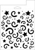 Essentials By Leisure Arts Stencil 7"x 10" Stars & Swirls