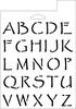 Essentials By Leisure Arts Stencil 7"x 10" Alphabet Papyrus Caps