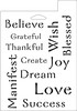 Essentials By Leisure Arts Stencil 7"x 10" Inspirational Words