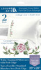 Leisure Arts Stamped Pillowcase With Perle Edge White 20"x 26" Cottage Rose 2pc