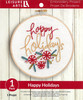 Leisure Arts Embroidery Kit 6" Happy Holidays