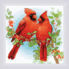 Riolis Cross Stitch Kit Red Cardinals