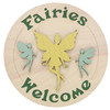 Leisure Arts Wood Garden Layered Sign Set 12"x 12" Fairies Welcome 4pc