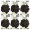 Essentials By Leisure Arts Bundle Burlap Flower 4" Dark Chocolate 6pc