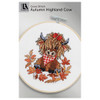 Leisure Arts ePattern XStitch Highland Cow with Leaves