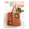 Leisure Arts Crochet Hip 2B Square Totes Bags Book