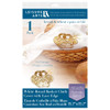 Leisure Arts Stamped Bread Basket Cloth Cover With Lace Edge White 15.7 inch x 15.7 inch Bread Wheat