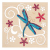 Leisure Arts Kit Wood Stitchery Kit 9.75 inch Dragonfly Panel
