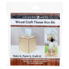 Leisure Arts Wood Tissue Box 5.68 inch x5 inch x5 inch Square Box