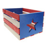 Leisure Arts Home Wood Crate 18 inch Americana With Star End