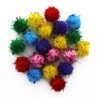 Essentials By Leisure Arts Pom Pom .5 inch Glitter Multi 20pc