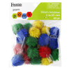 Essentials By Leisure Arts Pom Pom 1 inch Tinsel Christmas 24pc
