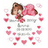 Riolis Cross Stitch Kit Girls Birth Announcement