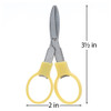 EBL Folding Scissors Yellow 144pc