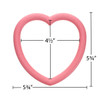 EBL Craft Frames 4.5 inch Heart WoodGrain Pink 36pc