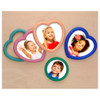 EBL Craft Frames 4.5 inch Heart WoodGrain Royal Blue 36pc