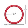 EBL Craft Frames 3.5 inch Round WoodGrain Red 61pc