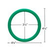 EBL Craft Frames 3.5 inch Round WoodGrain Kelly Green 61pc