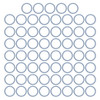 EBL Craft Frames 3.5 inch Round WoodGrain Light Blue 61pc