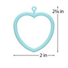 EBL Craft Frames Mini Heart Pastel Green 50pc