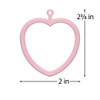 EBL Craft Frames Mini Heart Pastel Pink 50pc