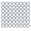 EBL Craft Frames 3.5 inch Heart WoodGrain Denim Blue 56pc