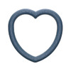 EBL Craft Frames 3.5 inch Heart WoodGrain Denim Blue 56pc