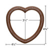 EBL Craft Frames 3.5 inch Heart WoodGrain Brown 56pc