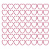 EBL Craft Frames 3.5 inch Heart WoodGrain Pink 56pc