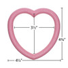EBL Craft Frames 3.5 inch Heart WoodGrain Pink 56pc
