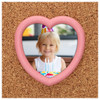 EBL Craft Frames 3.5 inch Heart WoodGrain Pink 56pc