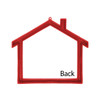 EBL Craft Frames Mini House Red 40pc