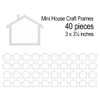 EBL Craft Frames Mini House White 40pc