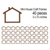 EBL Craft Frames Mini House Brown 40pc