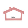 EBL Craft Frames Mini House Pink 40pc