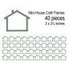 EBL Craft Frames Mini House Sage Green 40pc