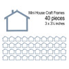 EBL Craft Frames Mini House Light Blue 40pc