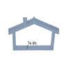 EBL Craft Frames Mini House Light Blue 40pc