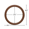 EBL Craft Frames 3.5 inch Round WoodGrain Brown 61pc