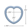 EBL Craft Frames 2.75 inch Heart WoodGrain Lt Blue 30pc