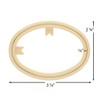 EBL Craft Framing Hoop Oval 2x3 inch Ecru 50pc